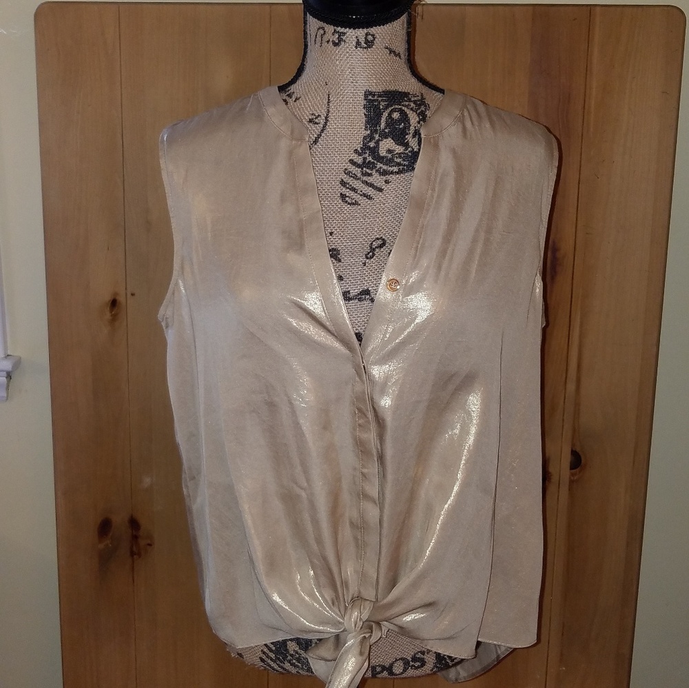 Chico's Metallic Sleeveless Blouse